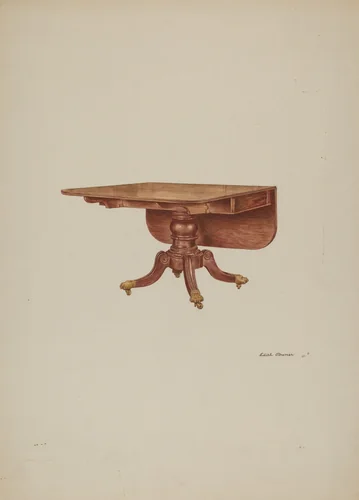 Table, Drop-leaf by Edith Towner, index of american design, 1940
