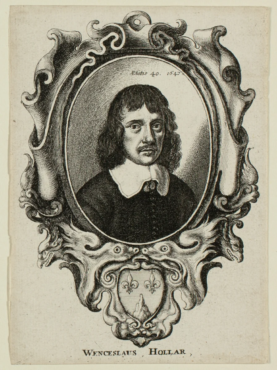 Self-Portrait by Wenceslaus Hollar, print, 1647