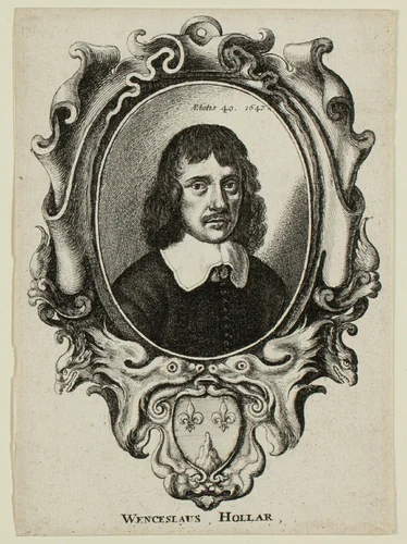 Self-Portrait by Wenceslaus Hollar, print, 1647