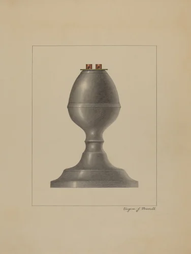 Lamp by Eugene Barrell, index of american design, 1935-1942