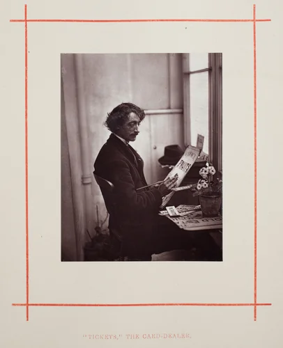 "Tickets" the Card-Dealer by John Thomson, photograph, 1877