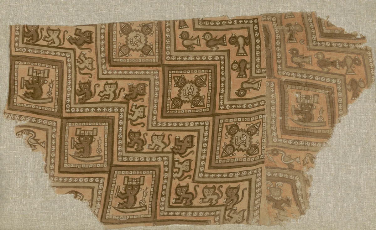 Fragment by Chancay, textile, 1000-1476
