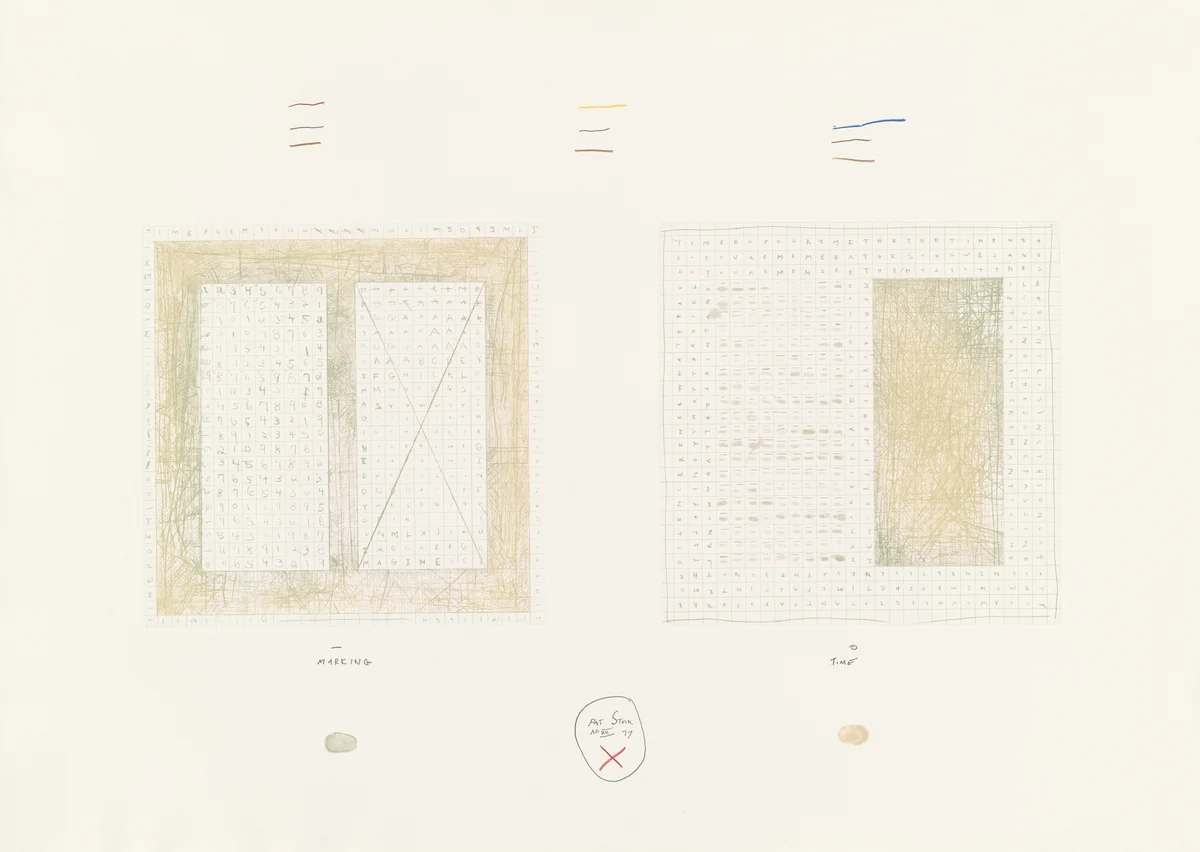 Marking Time by Pat Steir, print, 1977