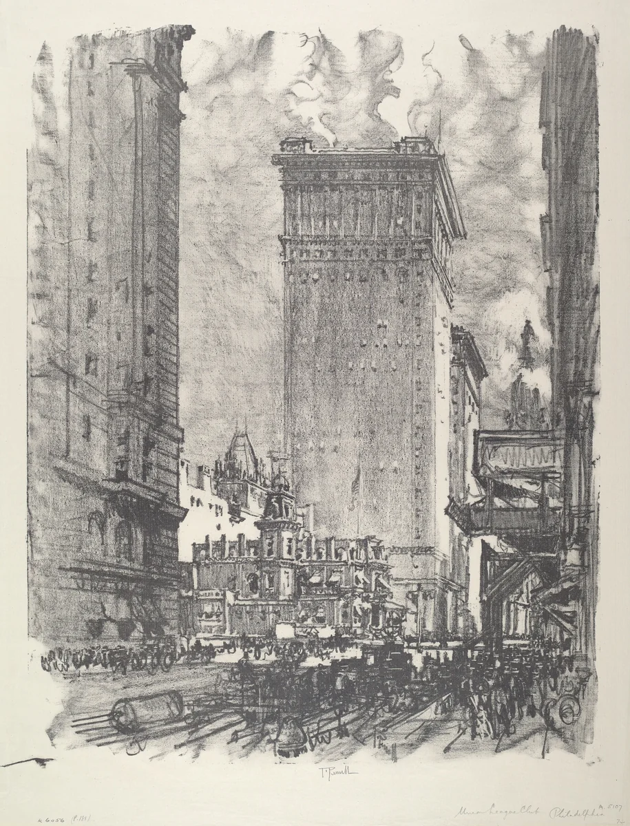 The Union League by Joseph Pennell, print, 1912