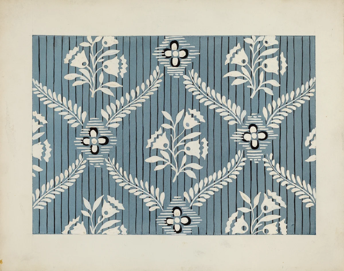 Wall Paper by Mina Lowry, index of american design, 1935-1942