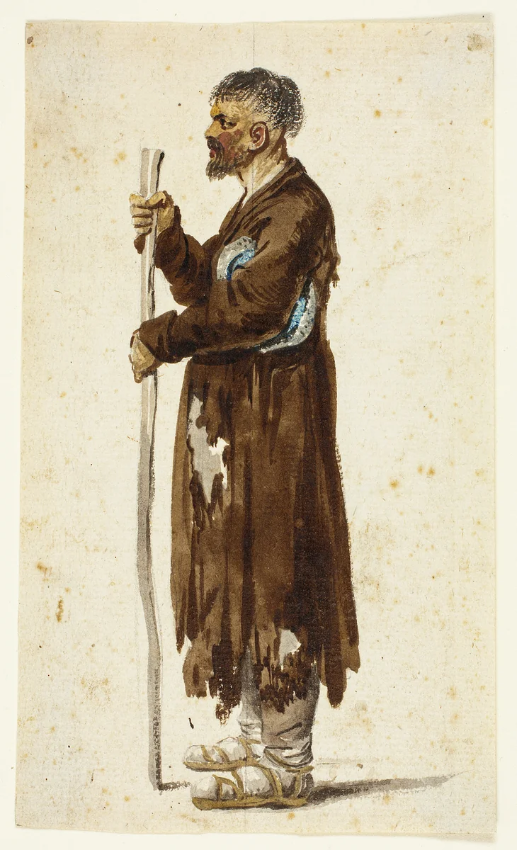 Russian Peasant by Daniel Nikolaus Chodowiecki, painting, 1746-1801