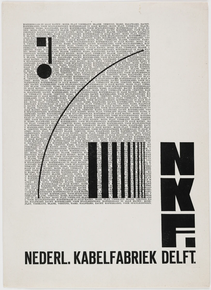 NKF: Nederl. Kabelfabriek Delft by Piet Zwart, design, 1924