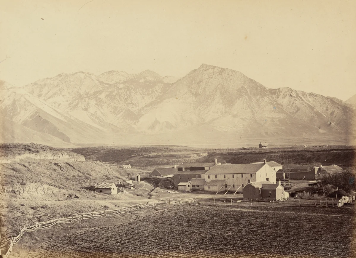 Plate 49. Brigham Young's Cotton and Woolen Factories by Andrew Joseph Russell, photograph, 1869