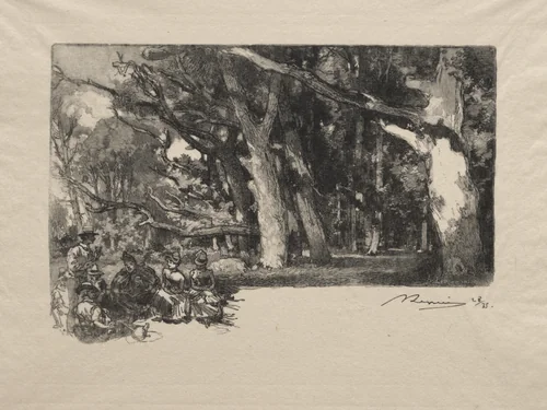 Midi sous bois by Auguste Louis Lepère, print, 1889