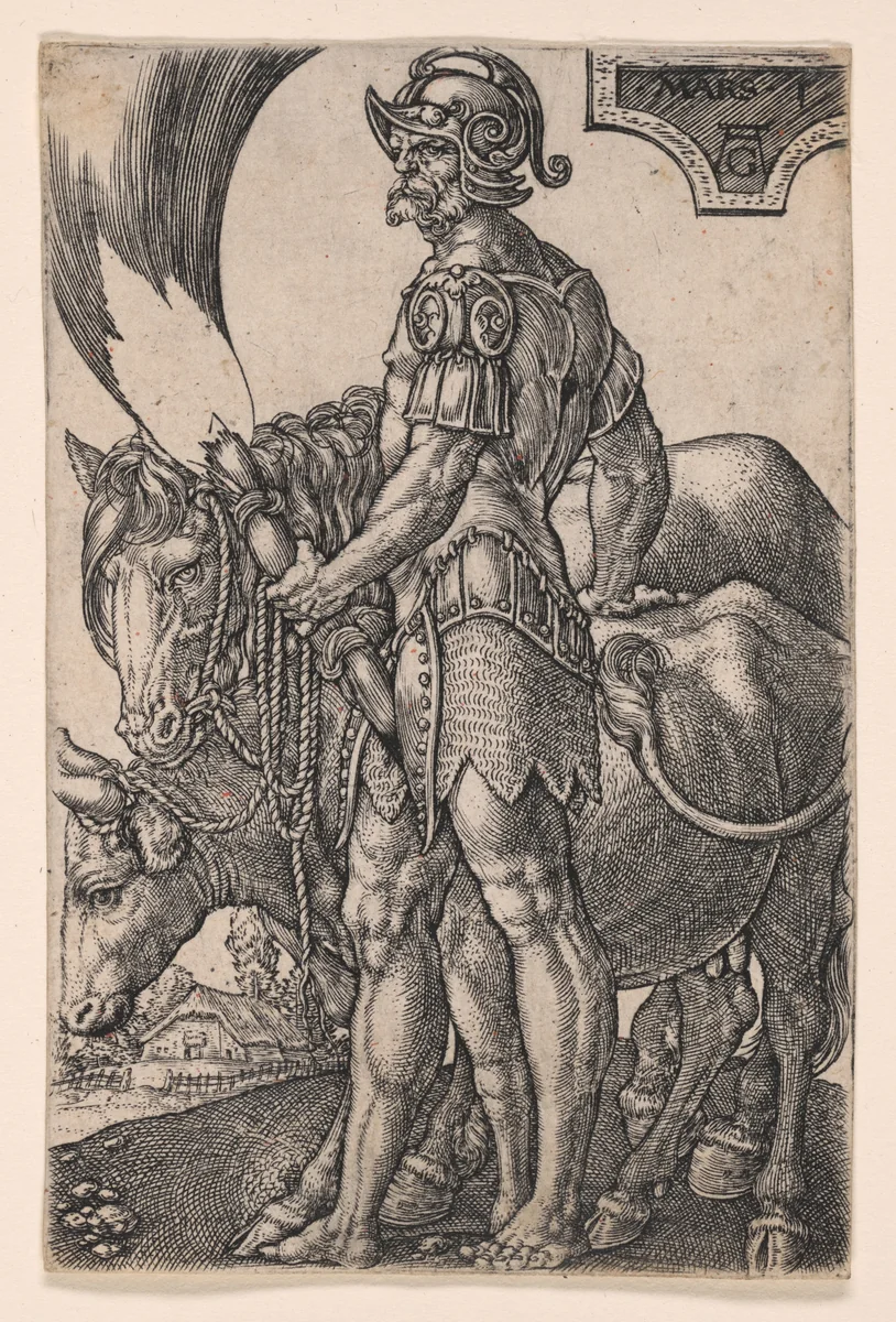 Mars, from The Seven Planetary Gods by Heinrich Aldegrever, print, 1533