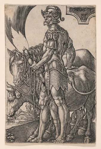Mars, from The Seven Planetary Gods by Heinrich Aldegrever, print, 1533