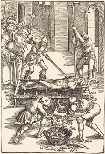 Martyrdom of Saint Lawrence by Hans Baldung Grien, print, 1505