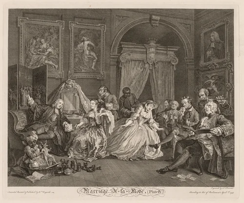 Marriage à la Mode: The Toilet Scene by William Hogarth, other, 1745