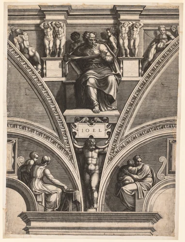 The Prophet Joel by Giorgio Ghisi, print, 1570-1575