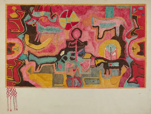 Hooked Rug by Margery Parish, index of american design, 1937