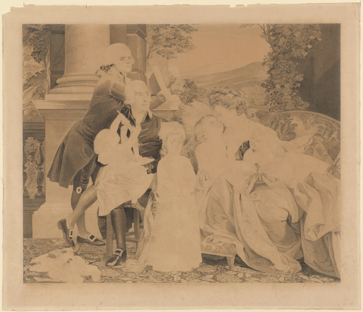 The Copley Family by Robert Thew; John Singleton Copley, print, 1789