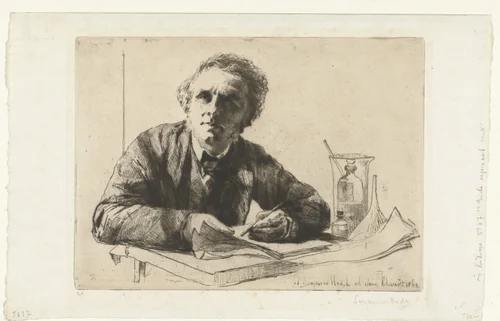 Zelfportret van Francis Seymour-Haden by Francis Seymour-Haden, print, 1862