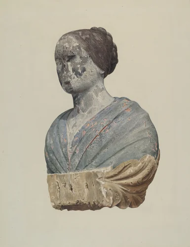 Figurehead from Schooner "Polly" by Alton K. Skillin, index of american design, 1935-1942