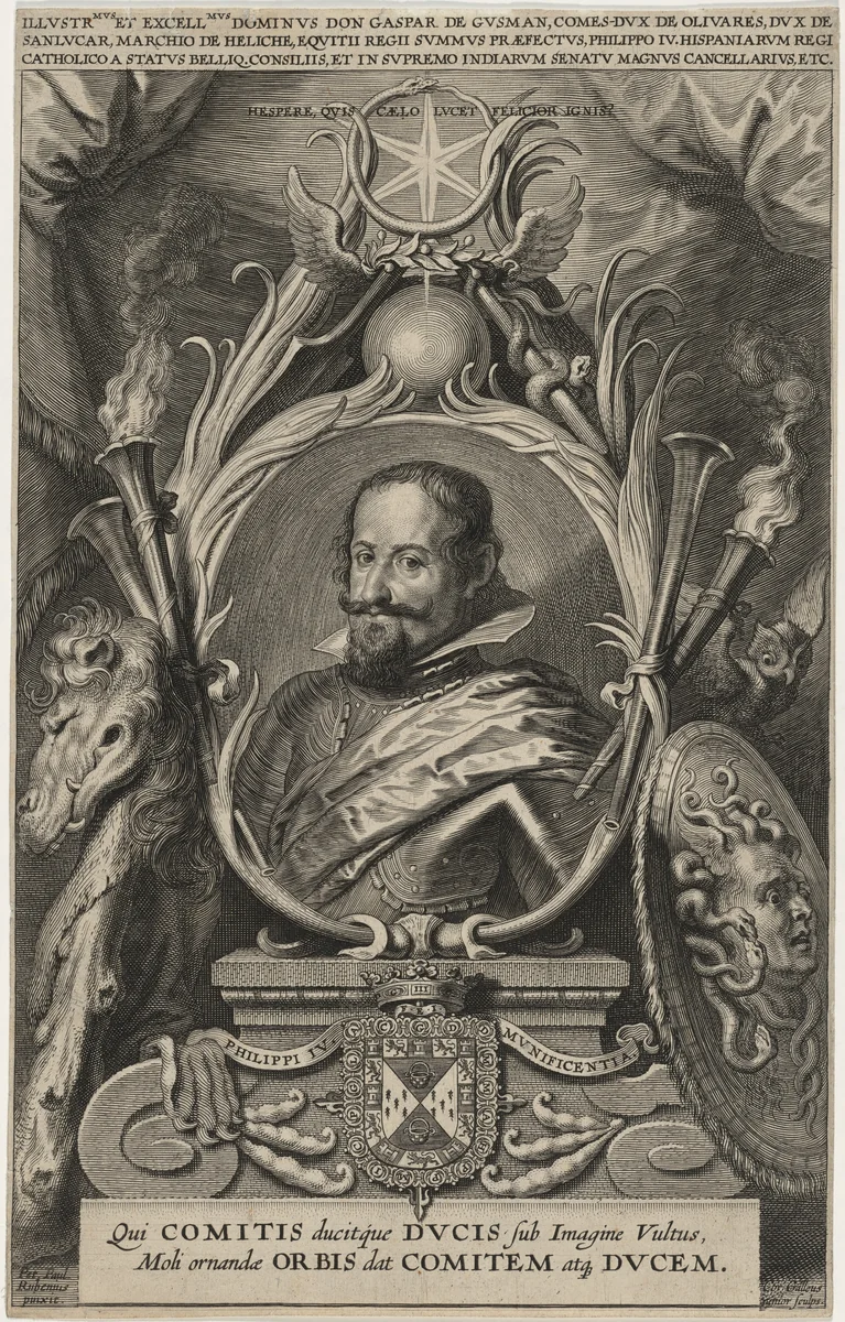 Gaspar de Guzman, Count of Olivares and Duke of San Lucas by Cornelis Galle
Peter Paul Rubens, print, 1576-1650
