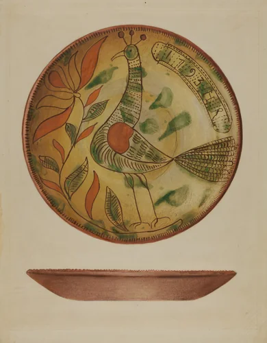 Plate by Hedwig Emanuel, index of american design, 1940