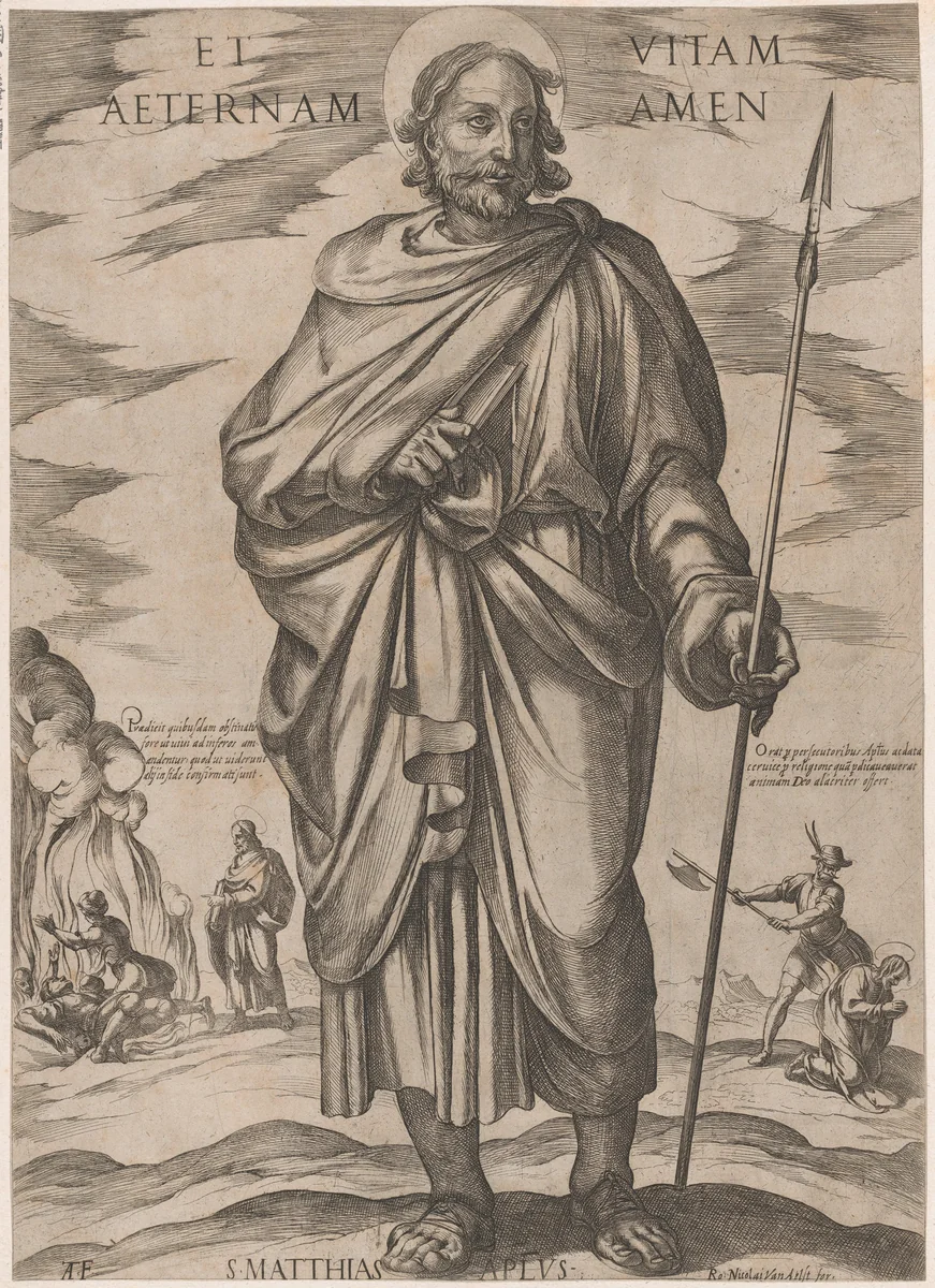 St. Matthias, from 'Christ, Mary, and the Apostles' by Antonio Tempesta, print, 1585-1615