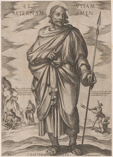 St. Matthias, from 'Christ, Mary, and the Apostles' by Antonio Tempesta, print, 1585-1615