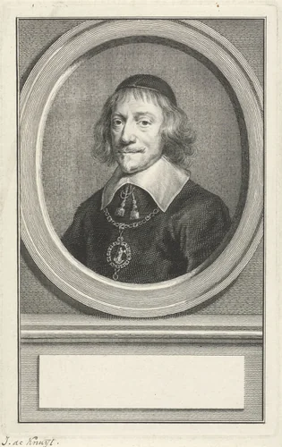 Portret van Johan de Knuyt by Jacob Houbraken, print, 1747-1759