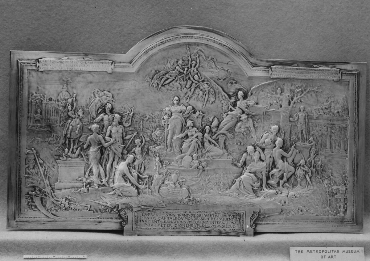 L'Aurore du XXieme Siècle (Dawn of the Twentieth Century) by Jules Edouard Roiné, metalwork, 1900-1999