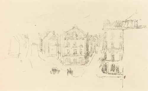 Trial Sketch: Grand Rue, Dieppe by James McNeill Whistler, print, 1886-1896