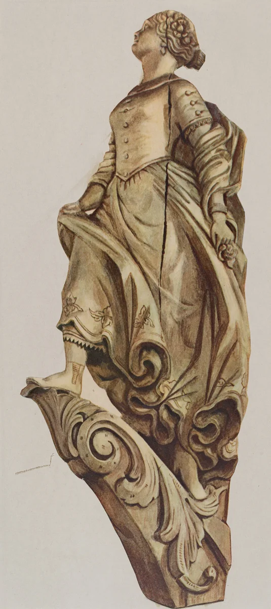 Figurehead by American 20th Century, index of american design, 1935-1942