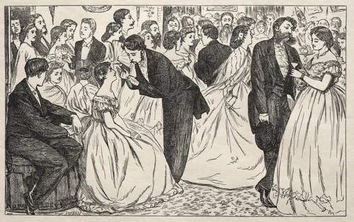 A Little Hop in Harley Street by George Du Maurier, print, 1863