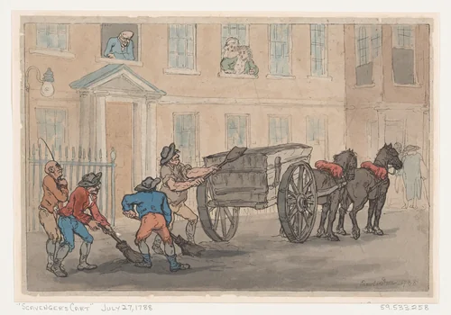 Scavenger's Cart by Thomas Rowlandson, print, 1788