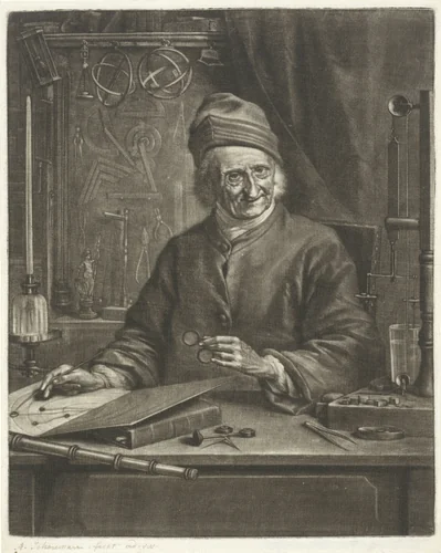Portret van Arnold Marcel by Aert Schouman, print, 1748