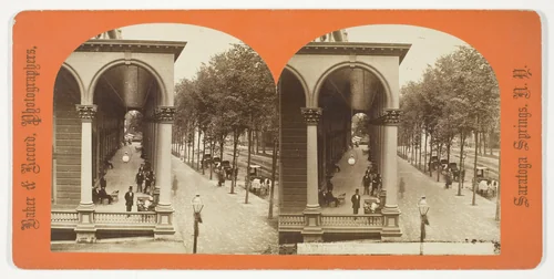 Front Piazza, No. 23 from the series "Saratoga Springs, N. Y." by Baker & Record, photograph, 1875-1899
