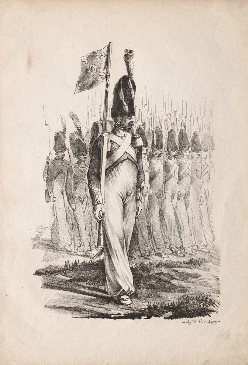 Military Costumes: Carabiners Sargent, General Guide by Nicolas Toussaint Charlet, print, 1817-1818
