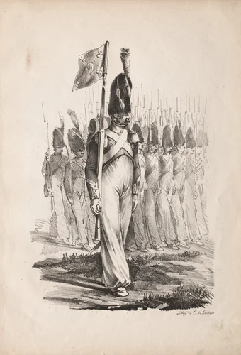 Military Costumes: Carabiners Sargent, General Guide by Nicolas Toussaint Charlet, print, 1817-1818