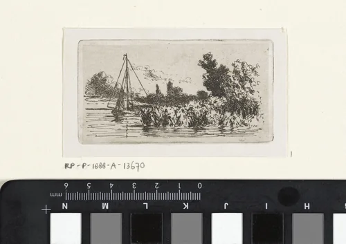 Gezicht op de Lek by Jan Weissenbruch, print, 1837-1880