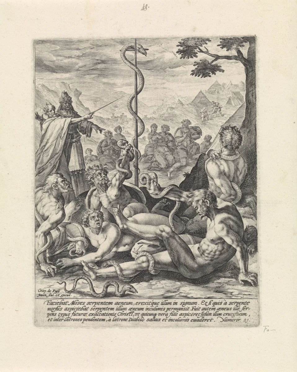 De koperen slang by Unknown, print, 1574-1637