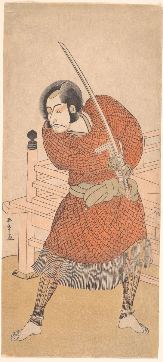 Danjuro V, in chain-mail by Katsukawa Shunshô (勝川春章), print, 1786