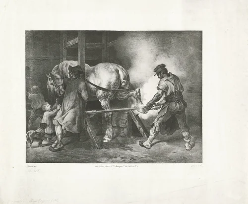 Vlaamse hoefsmid by Théodore Géricault, print, 1822