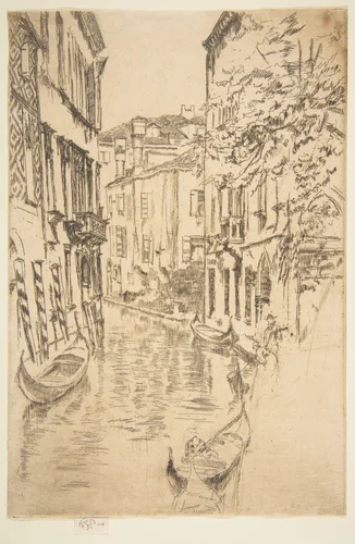 Quiet Canal by James McNeill Whistler, print, 1879-1880