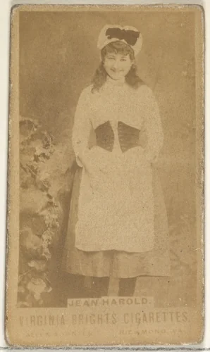 Jean Harold, from the Actors and Actresses series (N45, Type 1) for Virginia Brights Cigarettes by Allen & Ginter, photograph, 1885-1891