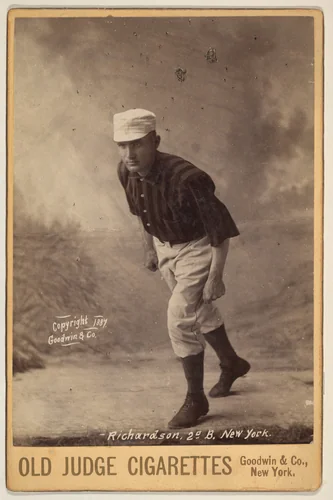 Richardson, 2nd Base, New York, from the series Old Judge Cigarettes by Goodwin & Company, photograph, 1887