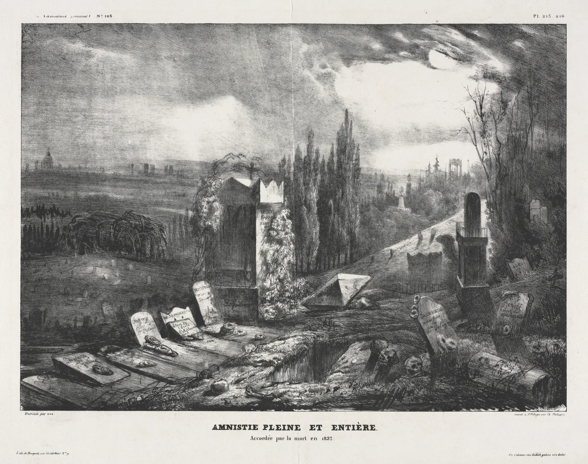 Full and Complete Amnesty by Paul Hüet, print, 1827-1837