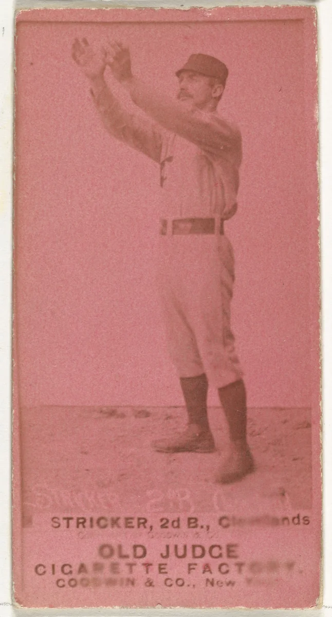John A. "Cub" Stricker, 2nd Base, Cleveland, from the Old Judge series (N172) for Old Judge Cigarettes by Goodwin & Company, photograph, 1887-1890