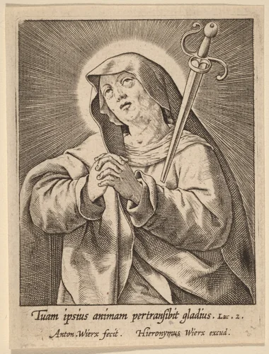 Tuam ipsius animam ... by Anton Wierix II, print, 1552-1624