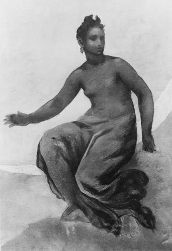Anahita: A Study for "The Flight of Night" by William Morris Hunt, artwork, 1878