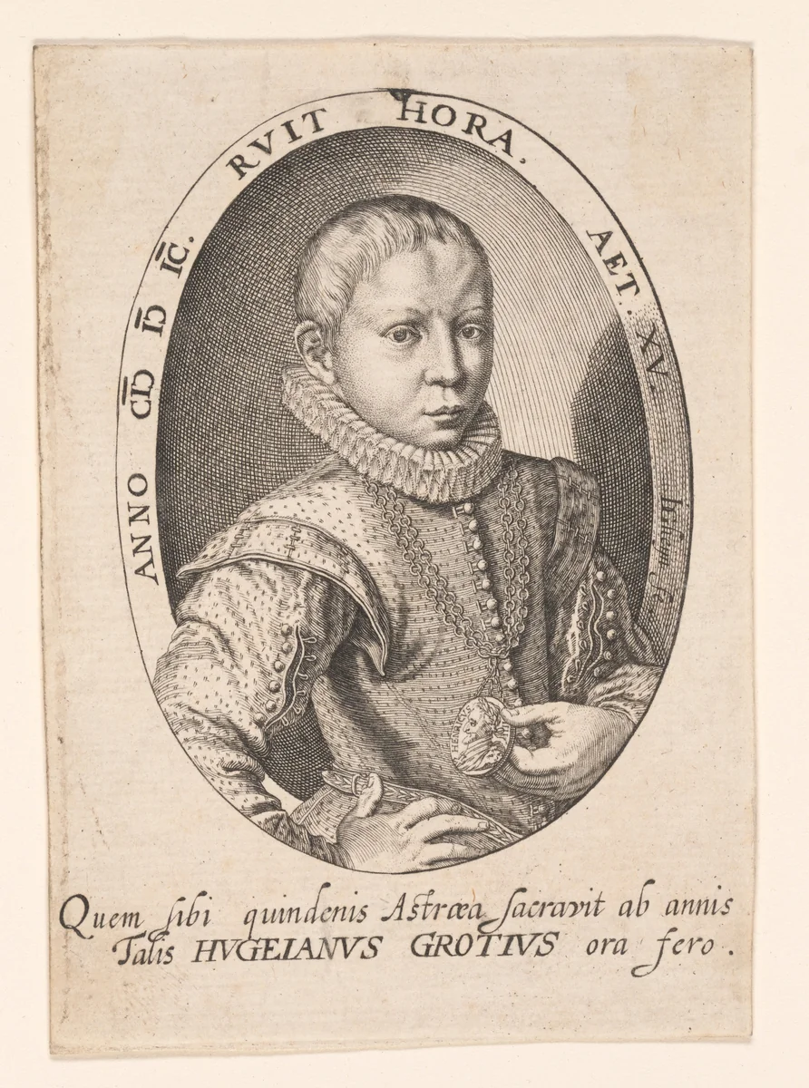 Hugo Grotius by Jacques de Gheyn II, print, 1599
