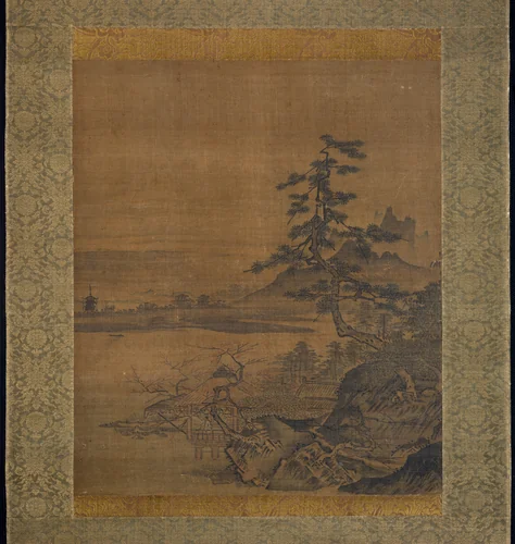 Spring View from a Thatched Pavilion on the Lakeshore by Sesshu, other, 1475-1500