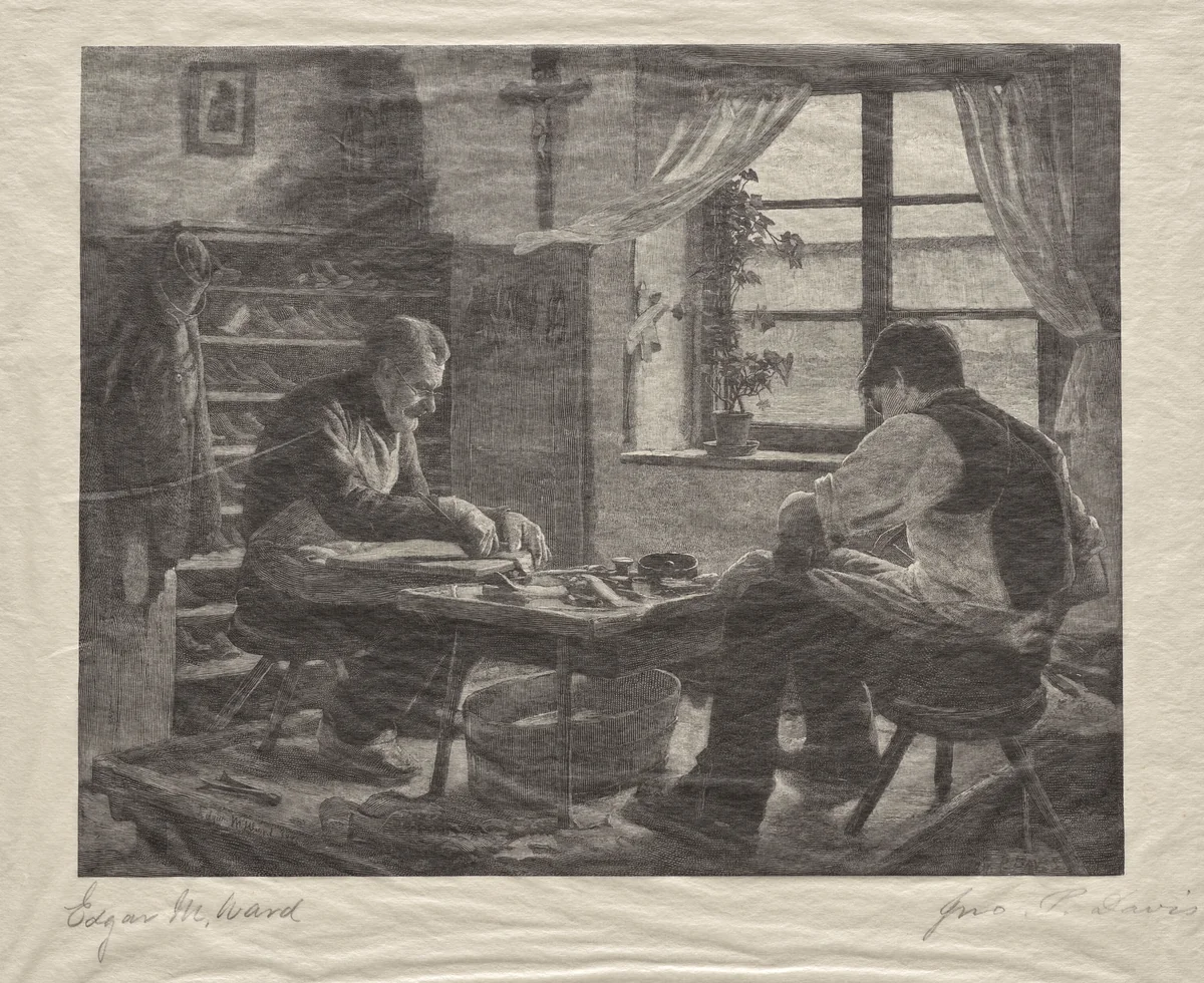 The Cobblers by John Parker Davis, print, 1887